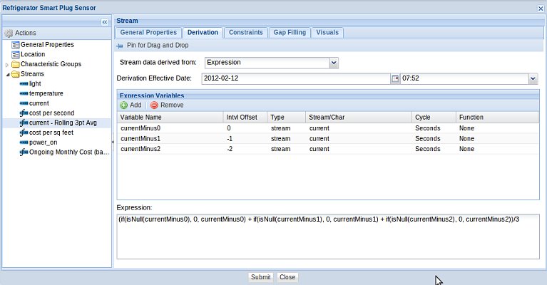 Stream Derivation - 3pt Rolling Average Stream Derivation - 3pt Rolling Average