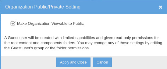 Organization Public Settings Organization Public Settings